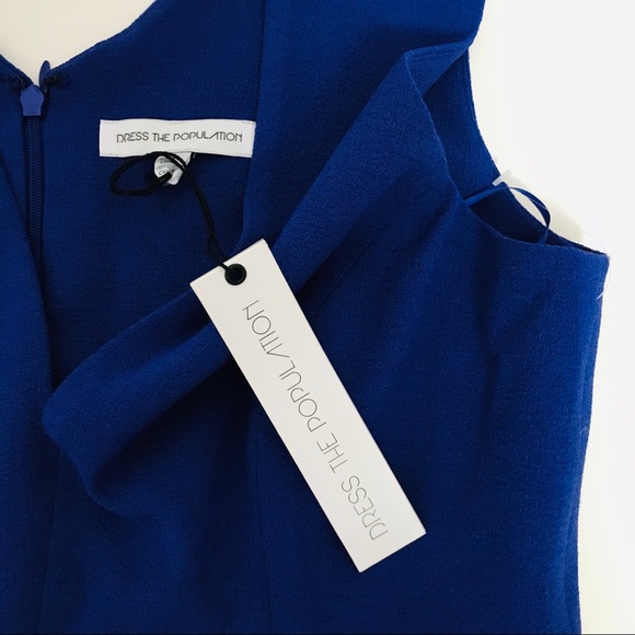 Dress the Population Sandra Plunge Trumpet Gown - Picture 5 of 6